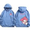The Spring and Autumn Melody and Kuromi Cartoon Anime Periphery Girl's Hoodie Sweet and Lovely Parent Child Pullover