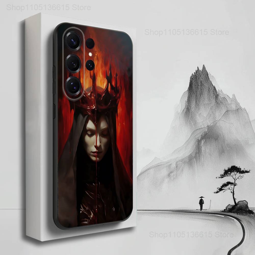 Gothic Art Witch Case For Samsung S22,S25,S20,S10,Plus,Ultra,S24,S23,FE,S21,S9,Lite,Soft Silicone Black