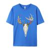 Deer Skull Hunting Christmas Whitetail T-Shirt Cotton Top T-Shirts For Men Normal Tops Shirts Prevalent Slim Fit