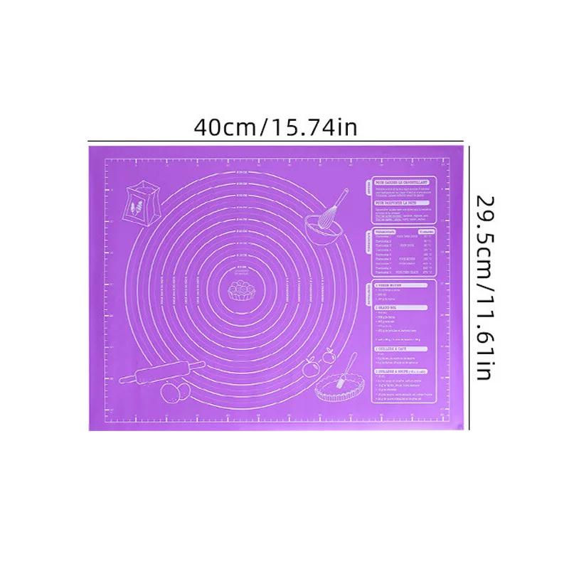 

Silicone Baking Pad Kneading Dough Mat for Kitchen Rolling Dough Pizza Large Dough NonStick Maker Holder Pastry Sheet with Scale