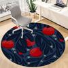 1pc Apple Pattern Chair Carpet for Office Non Slip, Lightweight, Machine Washable Rug for Office Holiday Decor
