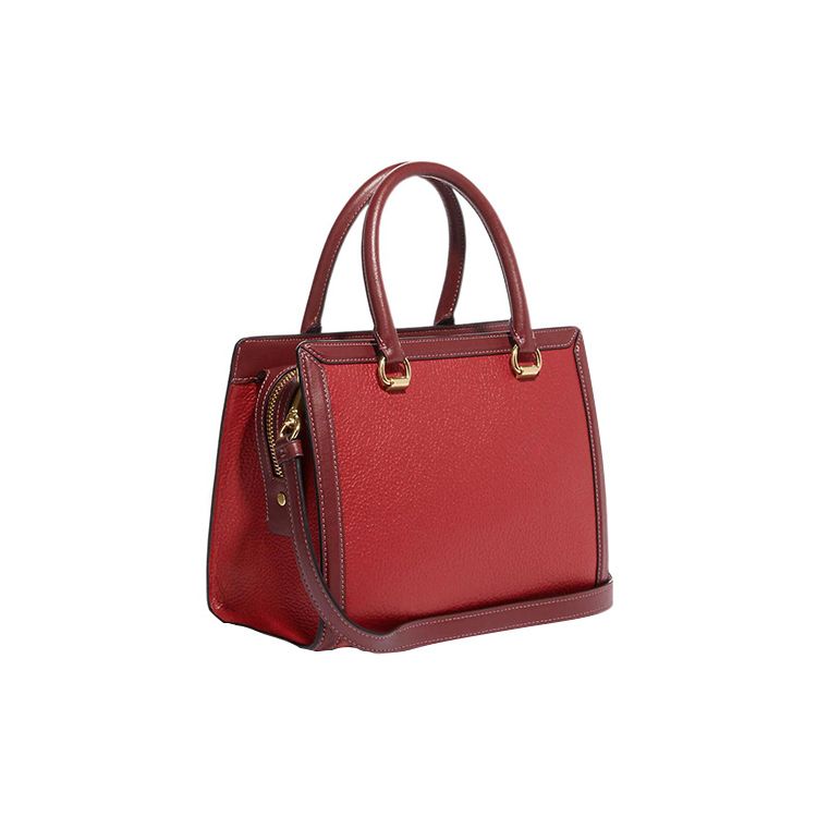 Coach Grace 24 Letter Logo Zipper Closure Leather Shoulder Crossbody Handbag Women Handbag Red-Apple CC140-IMP2Z