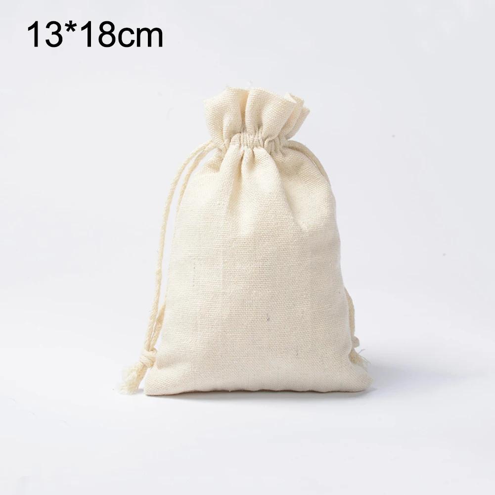 20/50pcs Natural Burlap Linen Jewelry Travel Storage Pouch Mini Candy Jute Packing Bags Present Mariage Jute Drawstring Gift
