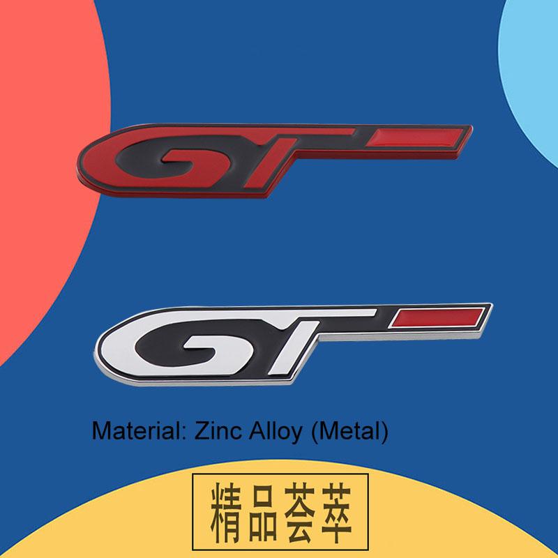 3D Car Styling GT for Car Hood Fender Trunk Rear Bonnet Nameplate Decal Emblem Badge Sticker