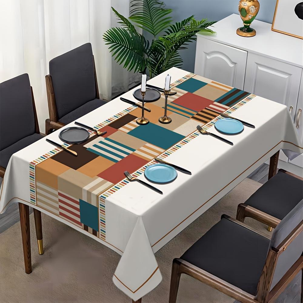- Festival/Flower/Check/Geometric/and Other Patterned Tablecloths for Home Decoration and Dining.zyc
