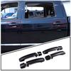4pcs Matte Black Exterior Side Door Handle Cover Trim For Toyota Tundra 2007-21
