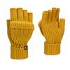 Candy-colored dew finger flip half-finger gloves knitted thermal gloves dual-purpose double-layer thickened to prevent cold autumn and winter