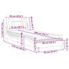 VidaXL Lit avec Matelas, Lit Rembourré avec Coussin de Tête de Lit, Lit Simple, Lit Adulte, Meuble de Chambre à Coucher 3208768