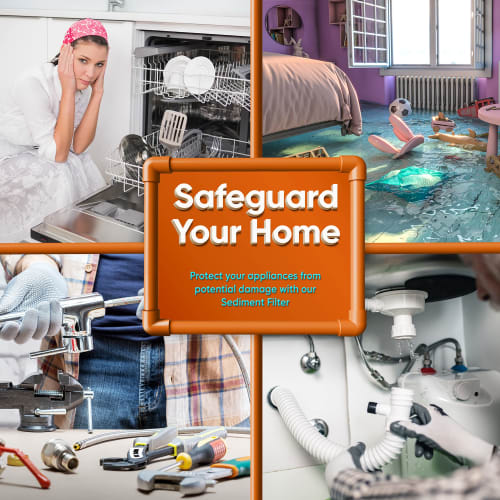 Aquaboon 3/4-inch Spin-Down Sediment Filter for Well Water, Reusable Pre-Filters, 50 Micron & 200 Micron, Home & Commercial Use, Heavy-Duty, Easy To C