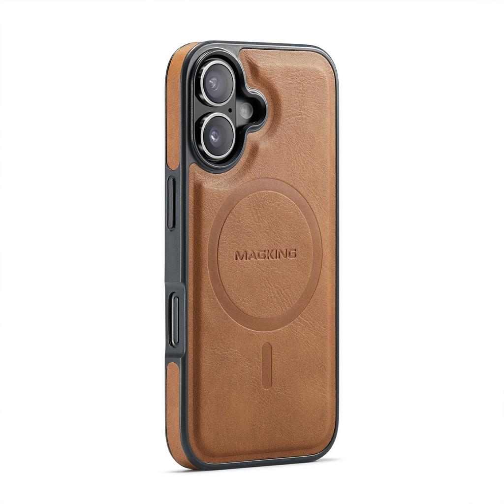 MAGKING K1 Series For iPhone 17 Magnetic Case PC+TPU+PU Leather Phone Cover
