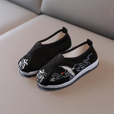 Hanfu sapatos bordados meninas estilo antigo feito à mão sapatos de dança infantil estilo chinês antigo traje bordado sapatos infantis verão
