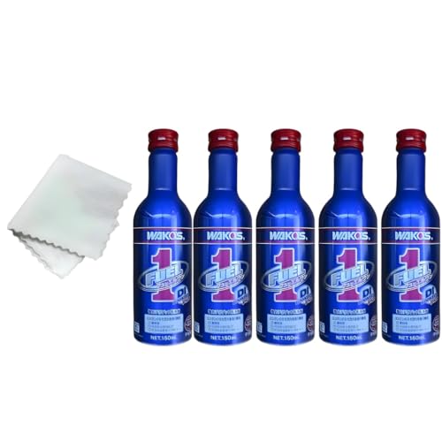 

Set of 5 WAKO S F102 150ml Fuel One (with 1 free microfiber cloth) - Wako Chemical Gasoline Fuel Additive, Oil Additive, F101 (Successor to F1) - Incl