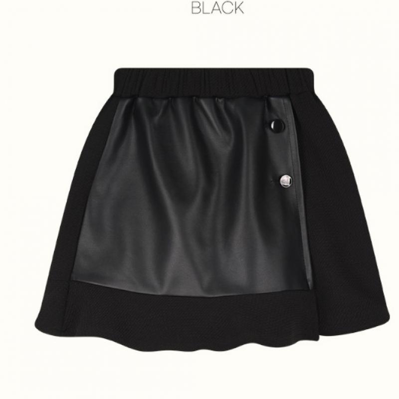  Olivan  Wrap Short Skirt Pants  Black 