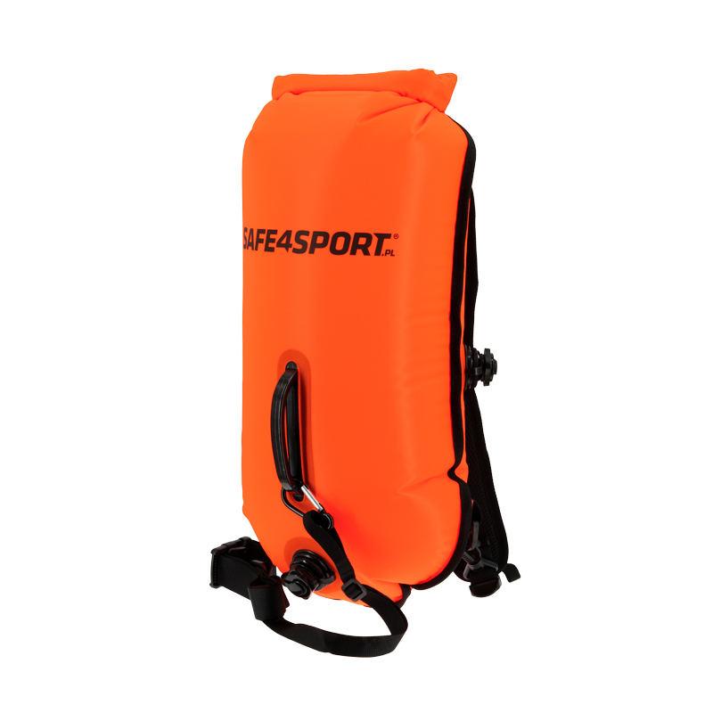 Sicherheitsboje zum Schwimmen runswimmer mit Rucksackfunktion xl