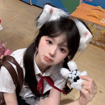 Japanese Cute Plush Cat Ears Headband Female Pure Desire Atmosphere Lolita Soft Girl Headband Sweet Beast Ears Hair Accessories