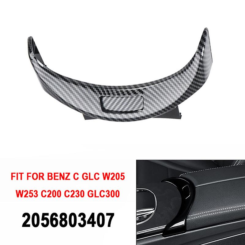Biltillbehör Konsol Armstöd Knapp Svart Högblank Trimskydd Passar För Benz C GLC W205 W253 C200 C230 GLC300 #2056803407