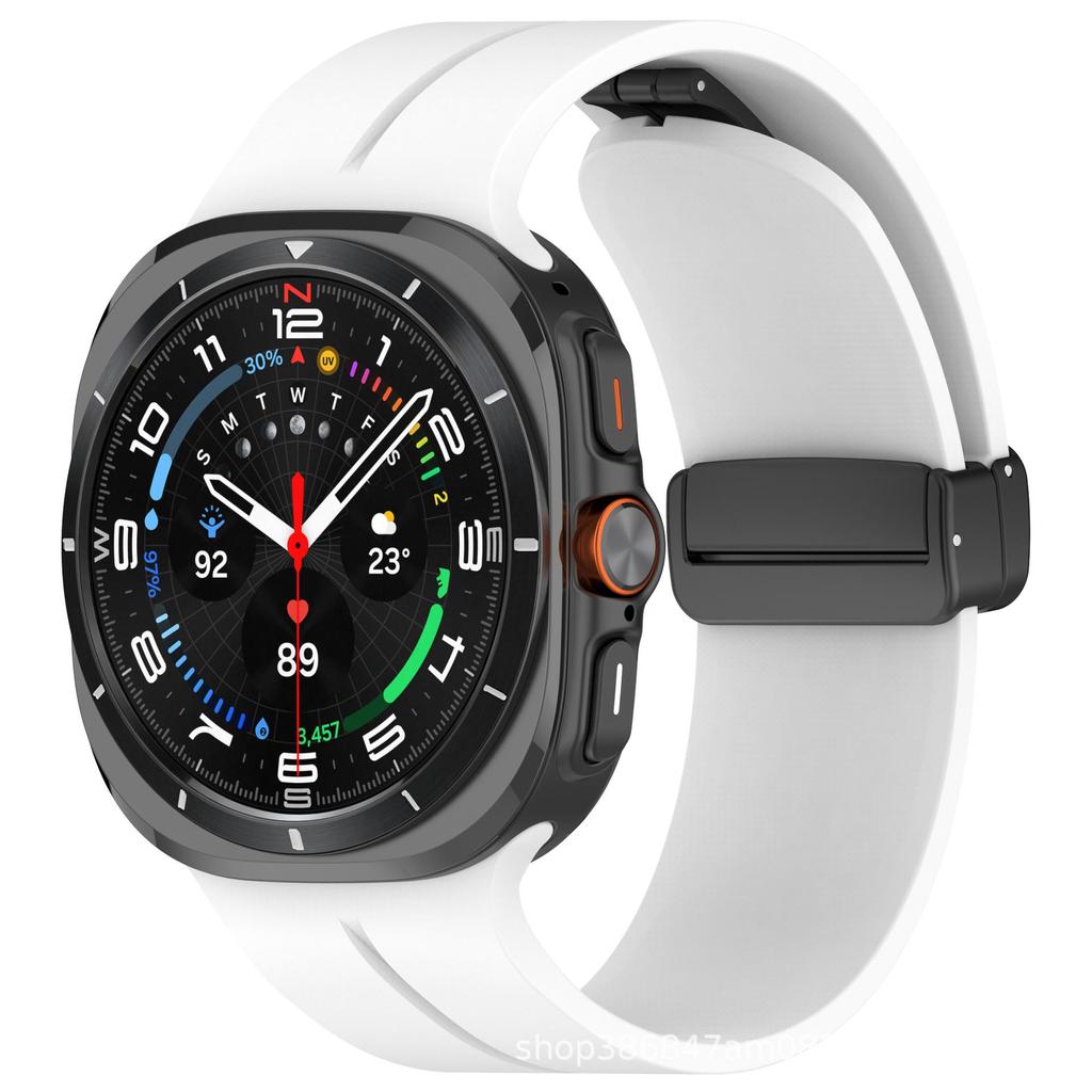 Samsung Galaxy Watch7 Ultra Silicone 47MM Grooved Magnetic Buckle Wristband