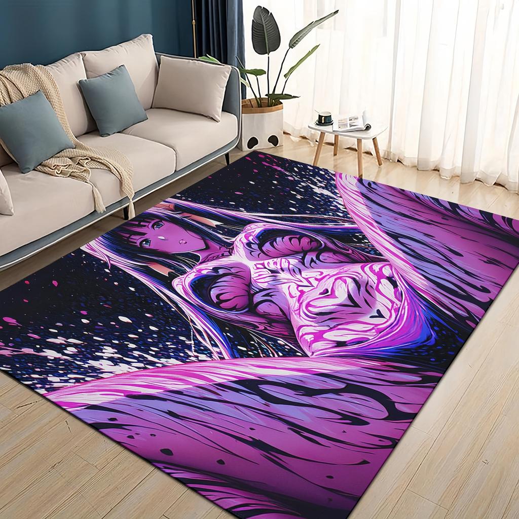 3D Cartoon High School DxD Sexy Girl Rias Akeno Asia Carpet Rug for Living Room Bedroom Home Sofa Decoration,Non-slip Floor Mat