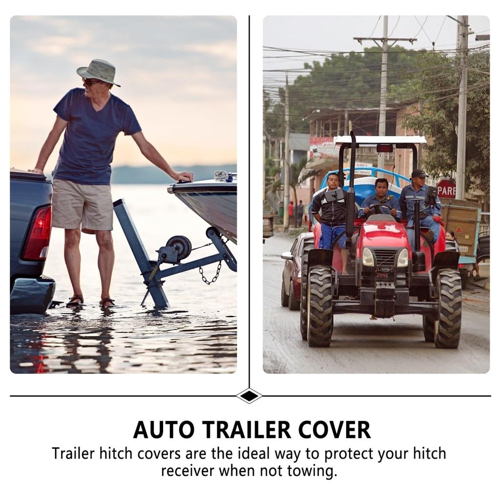 Ledmomo Hitch Cover 2" Rubber Hitch Cover Hitch Protector Hitch Cap Fits All Models and Years, Hitch Member