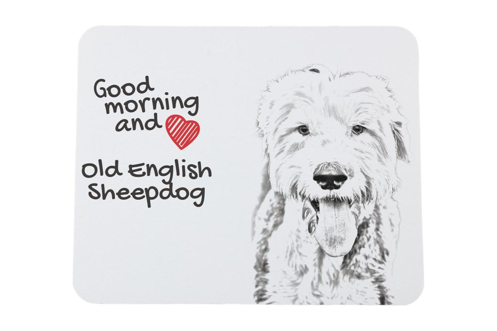Old English Sheepdog - tappetino per mouse con stampa, tappetino per mouse personalizzato a tema cane, gadget unico per un impiegato dall'azienda Art-Dog