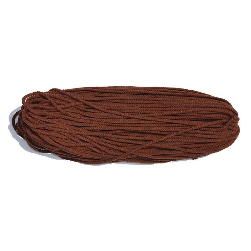 5mm Eight-Strand Hollow Cotton Rope for Handmade Weaving, Thick Drawstring Closure, Colored Pull Rope