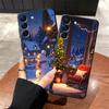 Hülle für Samsung Galaxy A20 A13 A04 A50 A06 A40 A16 A30 A15 A70 A10 A12 A17 A05 Schwarz Weiche Handyhülle Winter Schnee Weihnachten