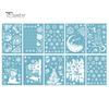 Waterproof Window Stickers 10Pcs Christmas Clings, White Winter Snowflake Decals, Static Non Adhesive Glass Art for Home Storefront, Reusable Holiday
