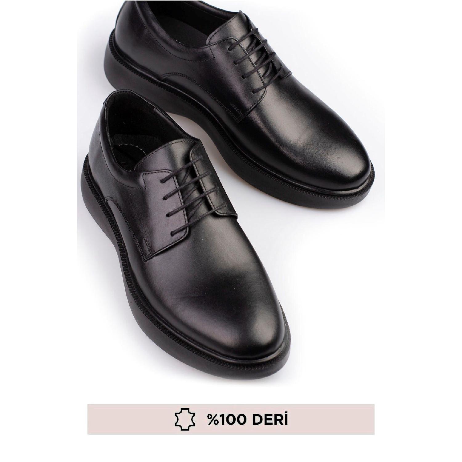 

Genuine Leather Thick Soled Men s Leather Shoes 40 чорний
