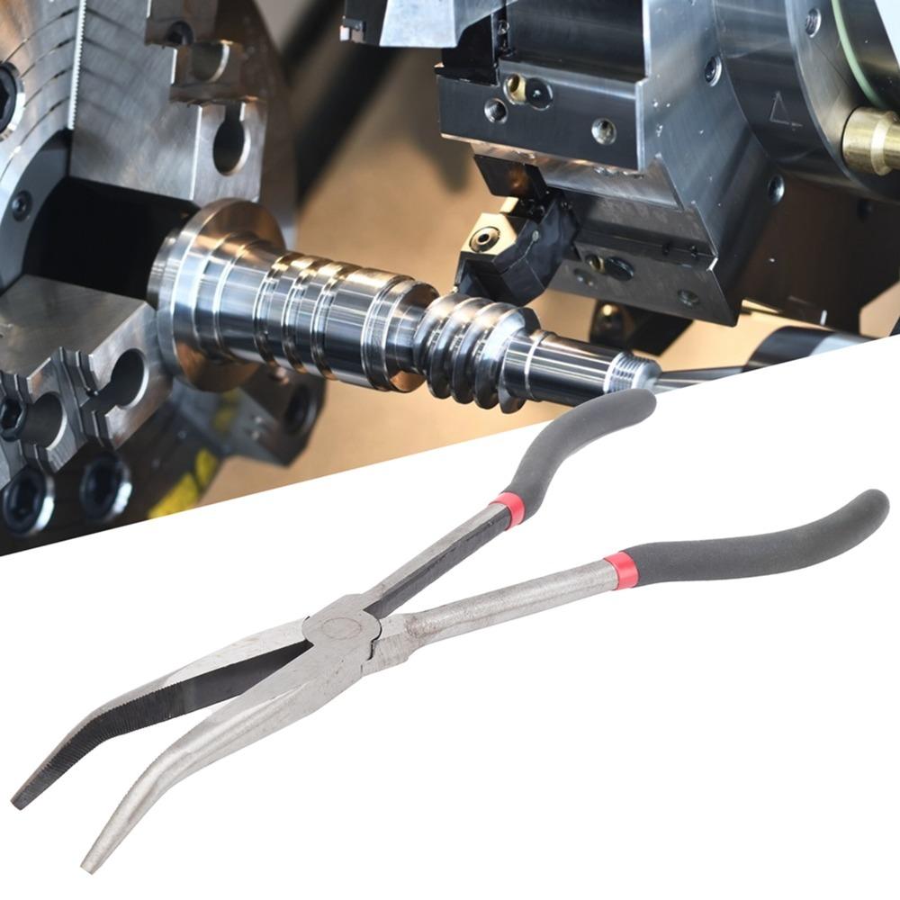 Bent Tip Curved Nose Pliers 11 Inches 45 Degrees Pliers Extended Handle Pliers DIY Projects