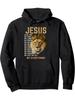 Is My Everything Lion Graphic Hoodie - Classic Black Pullover Sweatshirt Long Sleeve Blend Casual Style for Religious Apparel Bold