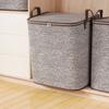 Quilt-Aufbewahrungstasche mit großem Fassungsvermögen und Reißverschluss, Kleider-Organizer, bewegliche Packwürfel für unterwegs, Schlafzimmer-Aufbewahrung, Grau