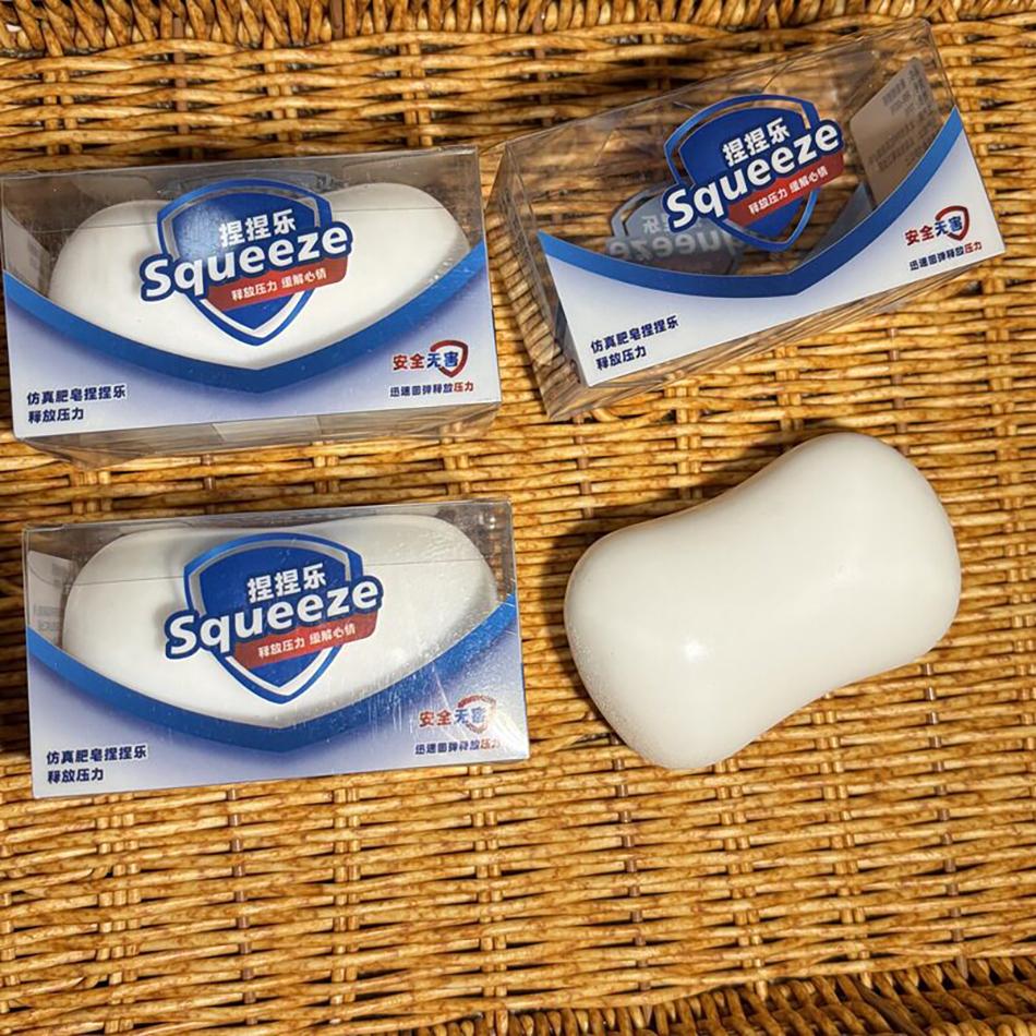 Asmr Soap Squishy Squeeze Toy Soft Texture Slow Rise Stress Relief Fidget Toy Anti Anxiety Sensory Decompression Calming