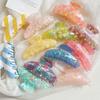Acrylic Acetic Acid Hair Claw Elegant Women Hair Accessories Fashion Gradient Shark Clip  Gifts