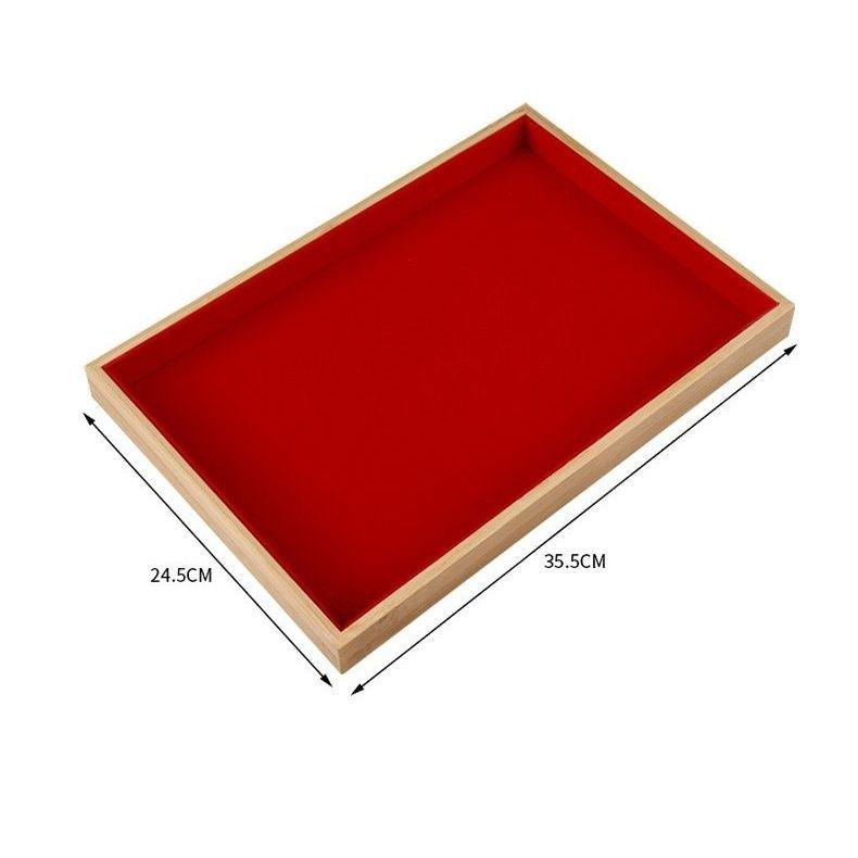 Bamboo & Wood Jewelry Display Plate for Rings, Necklaces, Bracelets — Durable & Exquisite Storage Solution