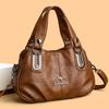 Damen Weiches Leder Große Kapazität Tasche Handtasche für Mütter mittleren Alters Schulter Umhängetasche