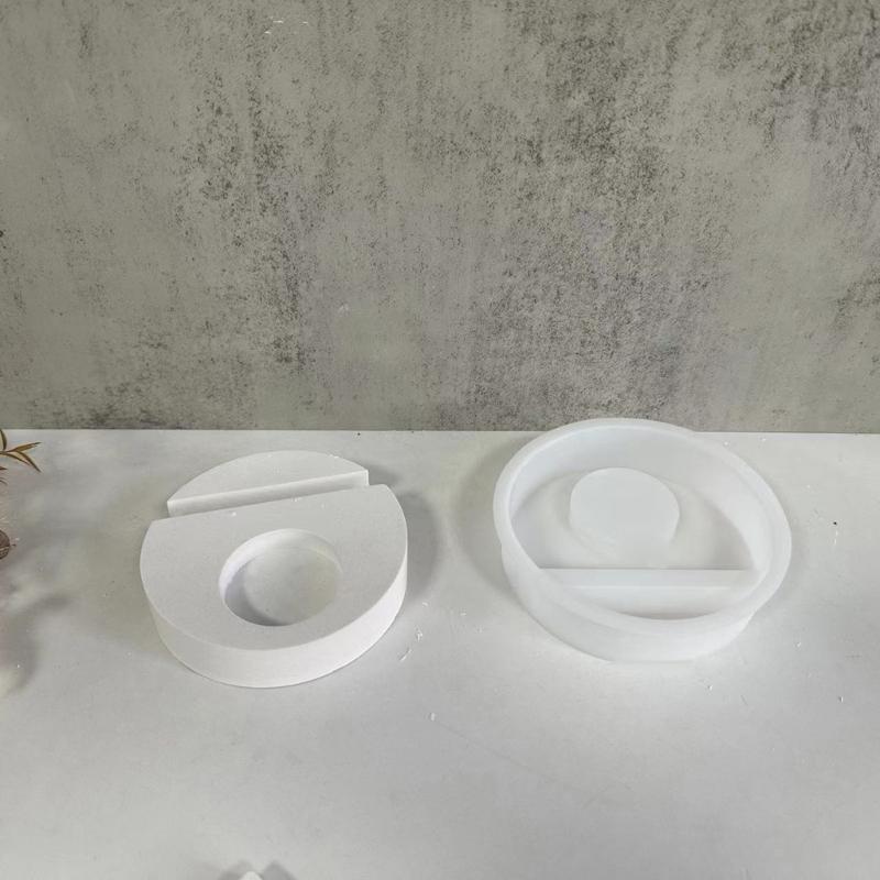 Easter Rabbit Candle Holder Mold for Candle Tealight Holder Decorations Gypsum Ornament, Hollow Flower Resin Mold