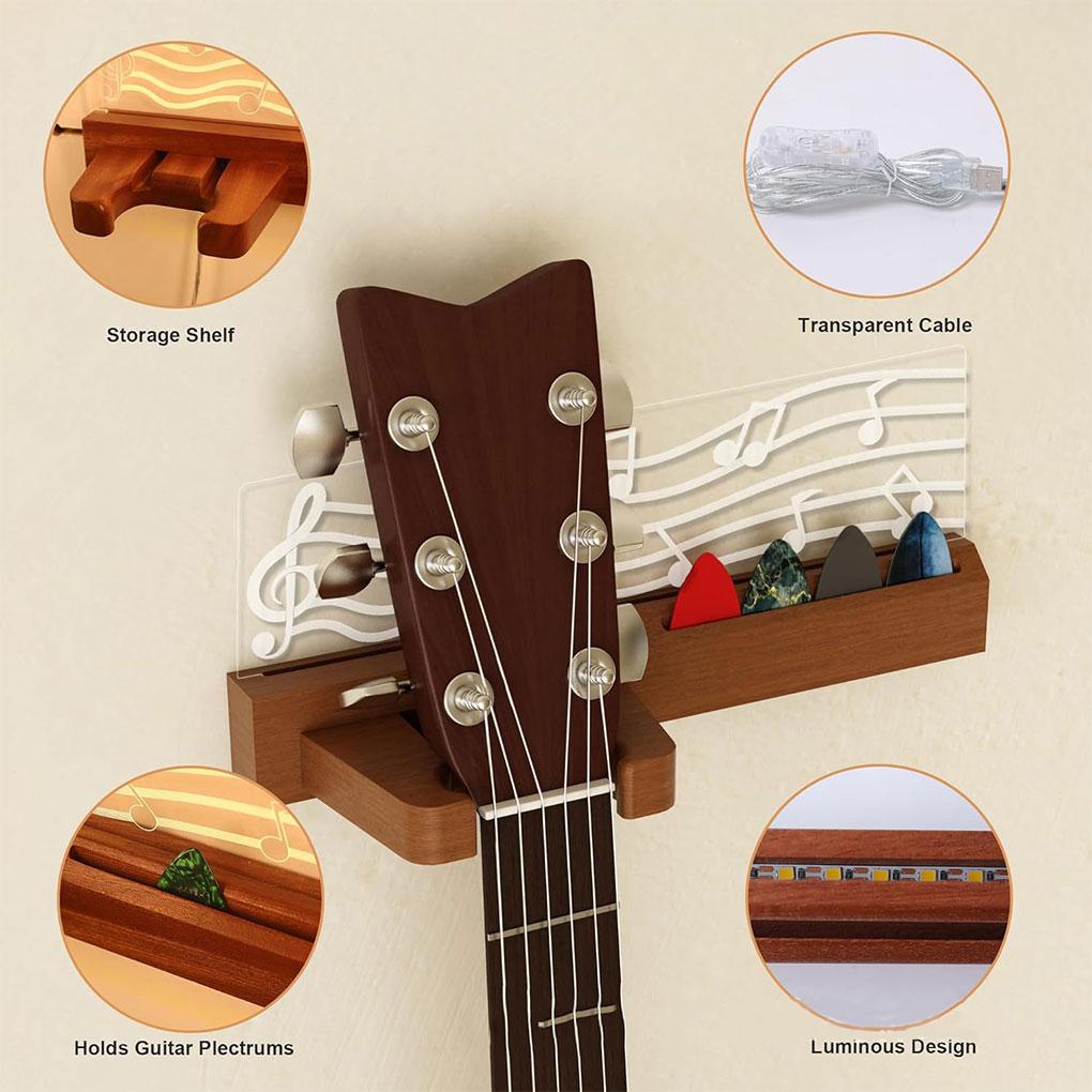 Guitar Hanger With Paddle Storage Slot Guitar Accessories Neat And Within Reach Ukulele Wooden Stand