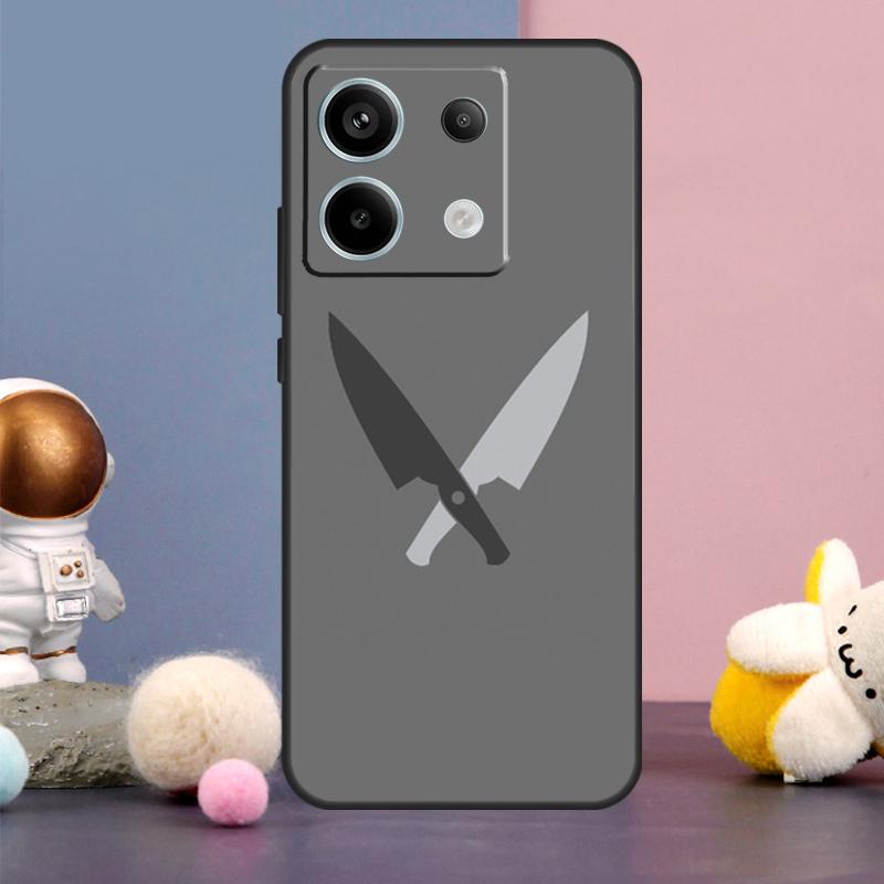 Love Baking Chef Knife Case For Xiaomi Redmi Note 13 11 9 10 12 Pro Plus 12S 11S 10S 9S Redmi 12 10C 12C 13C Cover