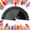 32pcs False Nail Tip Stick Palette Manicure Polish Gel Display Practice Tools Black