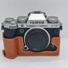 PU Leather Camera Half Case for Fujifilm XT5 Fuji X-T5 Base Cover Battery Opening Shell