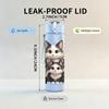 1PC Family Kitten Group Pattern 750ml Color Plastic Sports Water Bottle Leakproof Flip Straw Lid Suitable for Sports Office Home Use