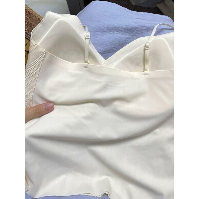 Summer Dopamine Plaid Self-Retention! Anti-Slip Sling Women with Chest Pad Sexy Beauty Back Elegant Stylish