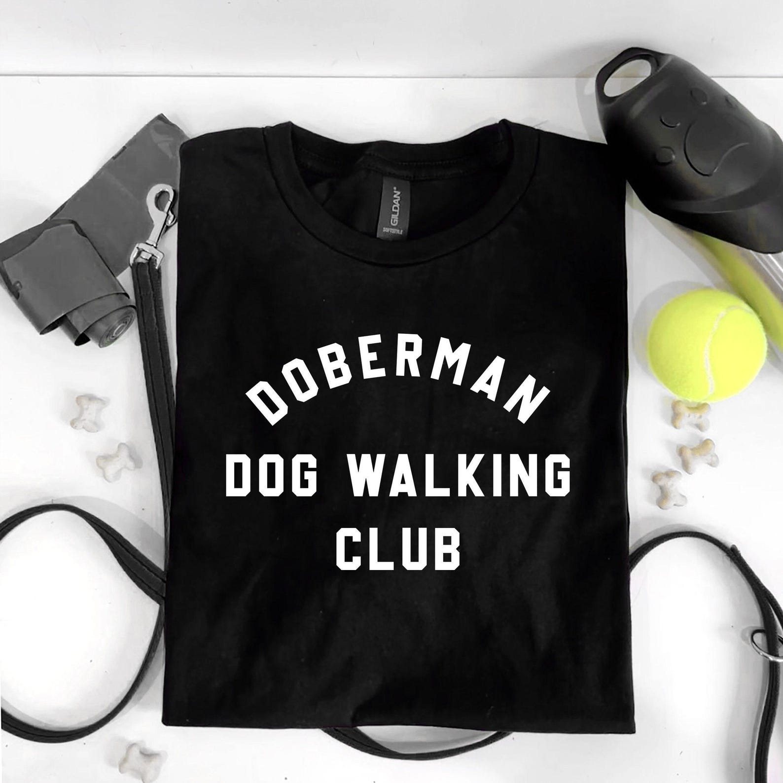 Personalized Doberman Shirt, Dog Walking Club T Shirt, Custom Breed Name Gift, Doberman Owner Tee 3XL