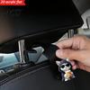 Car Storage Accessories Seat Hook, Cartoon Cat/Dog Pattern Decor, Durable Load Bearing Acrylic Cute Pet Organizer Headrest Hanger, Universal