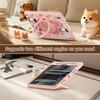 For iPad Pro 11 (2025)/11 (2024) Case with Shoulder Strap Cute Dog Kickstand PC+Silicone+TPU Tablet Cover