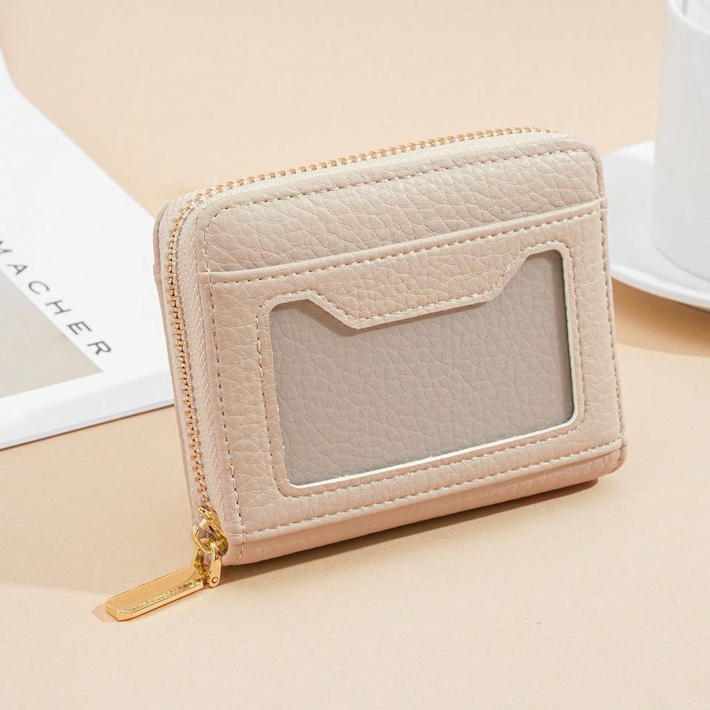 Wallet women's zipper simple Korean version short multiple card slots can hold driver's license coin wallet