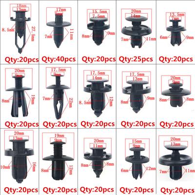325x Misto Paraurti Auto Pannello Porta Parafango Rivetti di Fissaggio Clip Kit