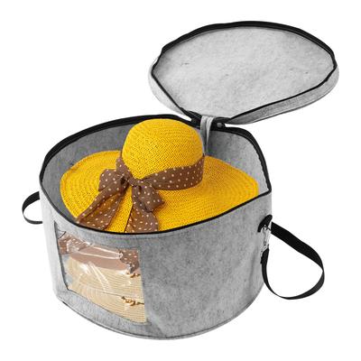Hat Storage Box Foldable Portable Travel Clothes Children's Toys Dustproof Closet Case Organizer Adjustable Shoulder Strap
