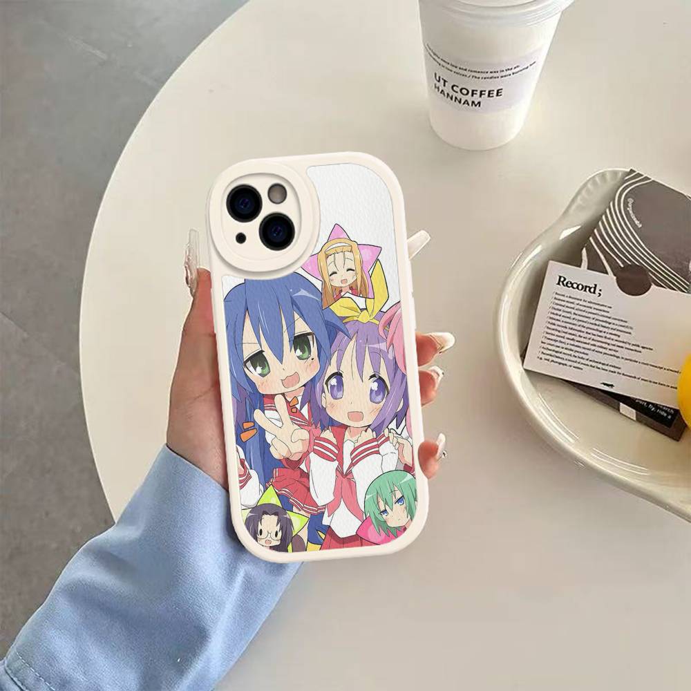 K-Konata Izumi Lucky S-Star Phone Case For IPhone 11 12 13 14 15 16 Pro Max Plus Leather Cover