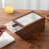 Japanese Rectangular Black Walnut Tissue Box, High-end Hotel Restaurant, Desktop Napkin Holder, Living Room, Household Use